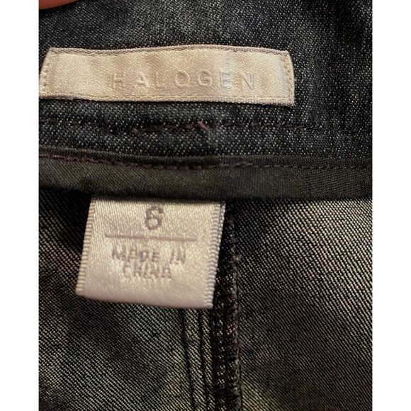 Halogen Women's Denim Skirt Dark Wash Size 6 Pencil Back Slit - Picture 4 of 6